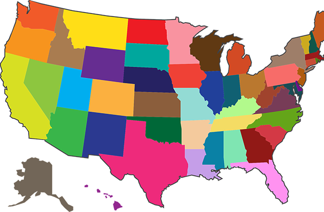 USA States Map